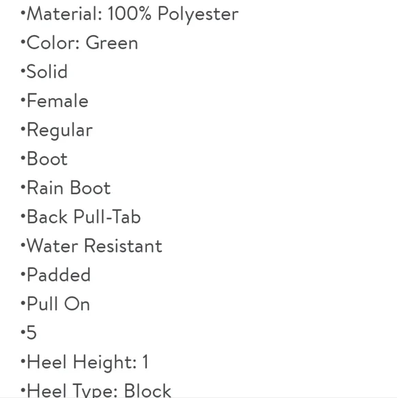 CHARTER CLUB GREEN PULLON RAIN BOOTS 6 - Picture 3 of 7